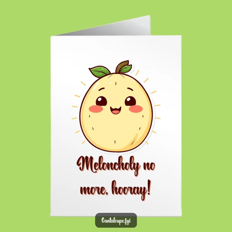 Free Printable Congrats Card: Warm Cantaloupe Smile, Funny Downloadable Gift