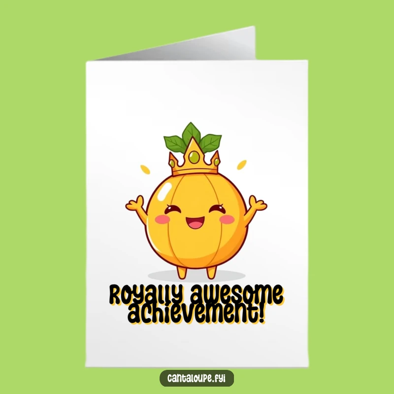 Free Printable Royal Cantaloupe Congrats Card: Hilarious Kingly Downloadable for Victories!