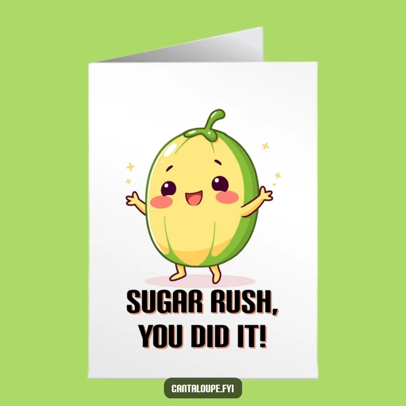 Free Printable Congrats Card: Silly Cantaloupe Dance Moves, Fun Downloadable Gift