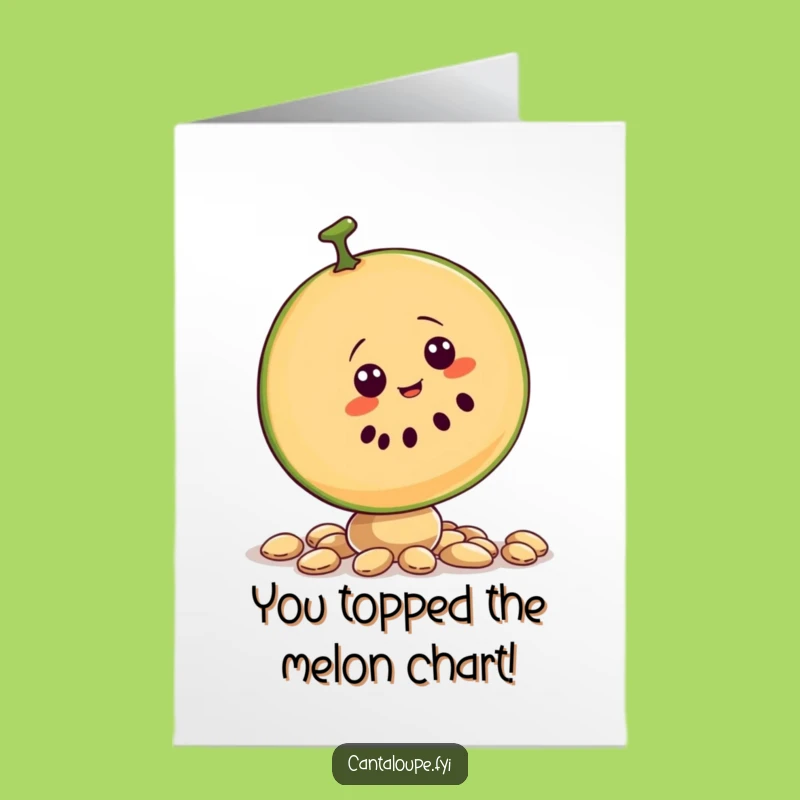 Free Printable Congrats Card: Wobbly Cantaloupe Success Despite Odds Funny Downloadable