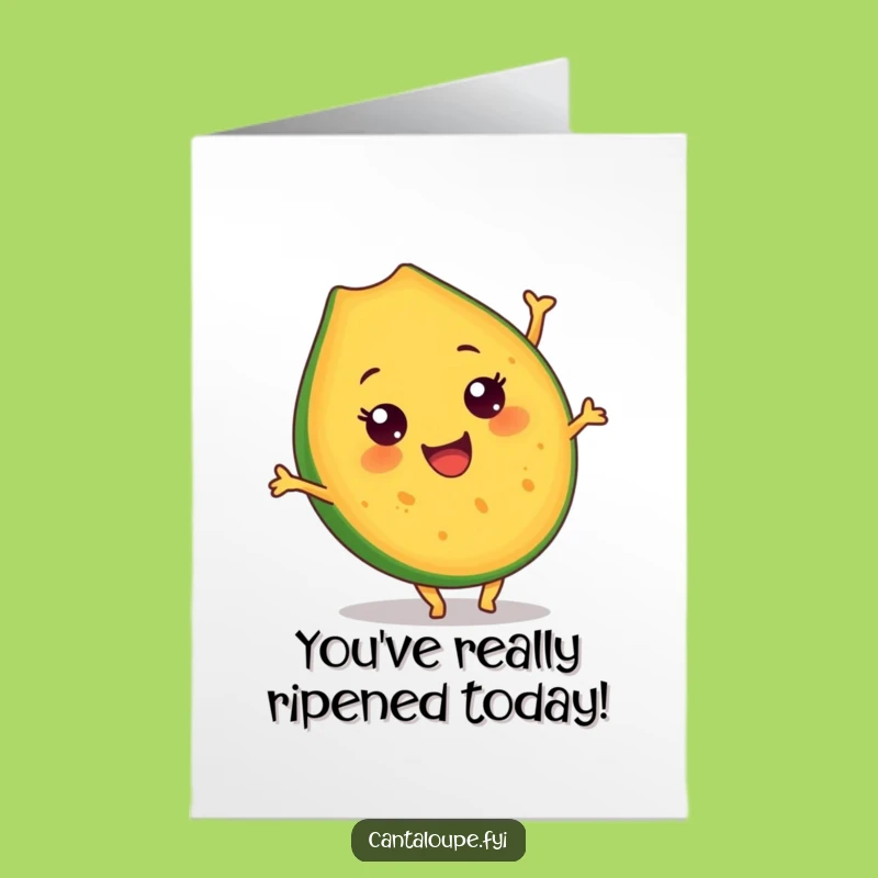 Free Printable Congrats Card: Cantaloupe Somersault, Awesome Downloadable Greeting for Big Wins