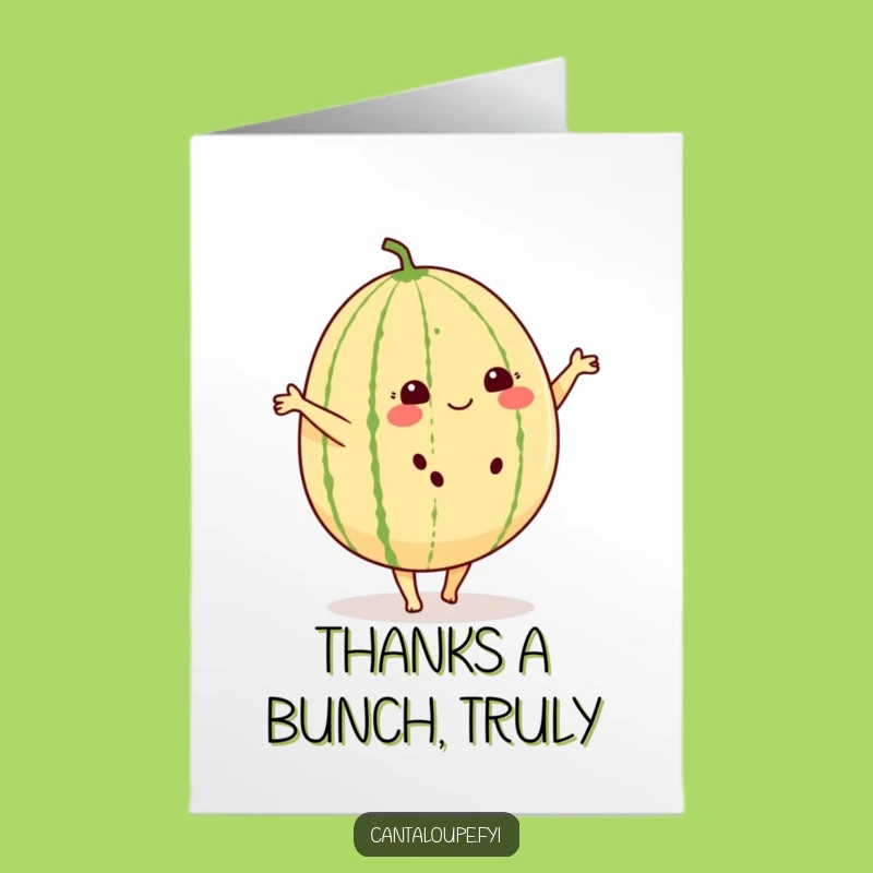 Free Printable Funny Thank You Card: Cantaloupe s Cartwheel Thanks