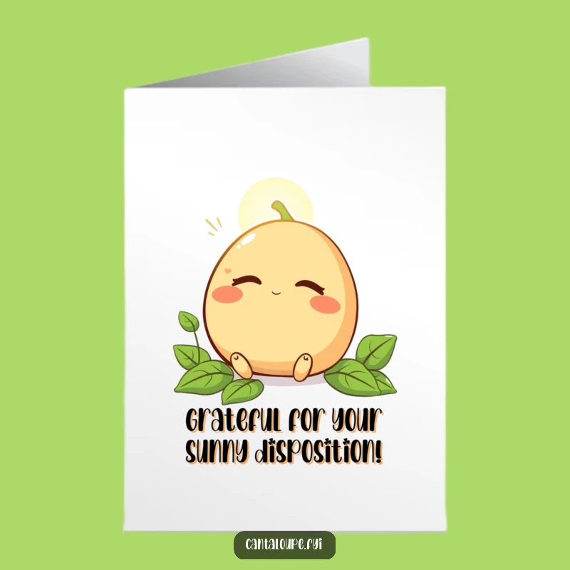 Free Printable Thank You Cantaloupe Card: Funny Relaxed Downloadable!