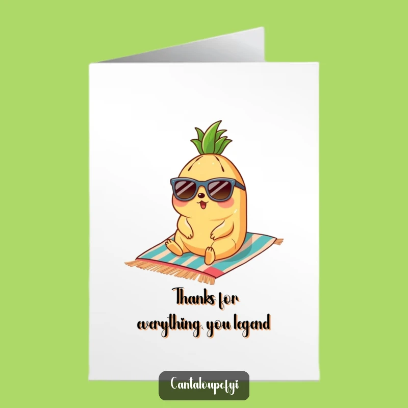 Free Printable Thank You Card: Cantaloupe's Chill Thanks - Downloadable Gratitude