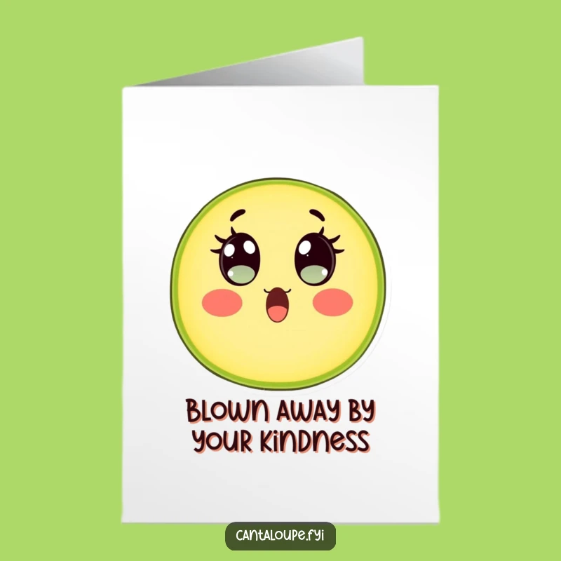 Free Printable Thank You Card: Surprised Cantaloupe, Funny Downloadable to Express Unexpected Gratitude