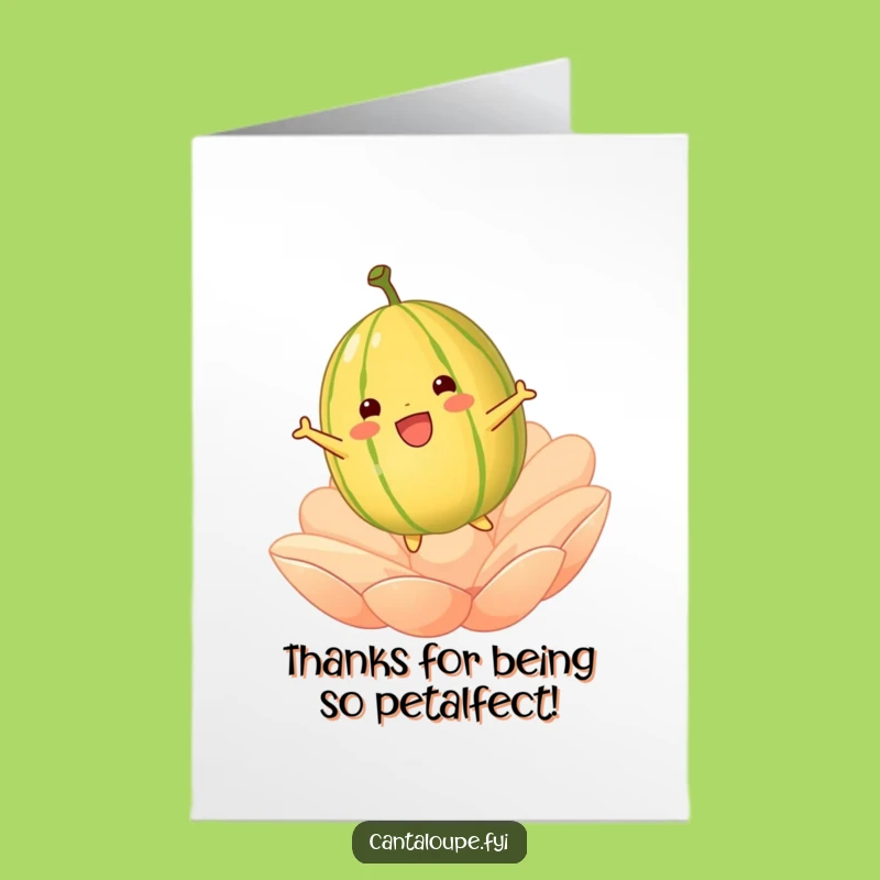 Free Printable Thank You Card: Bouncing Melon Gratitude - Funny Downloadable Gift!