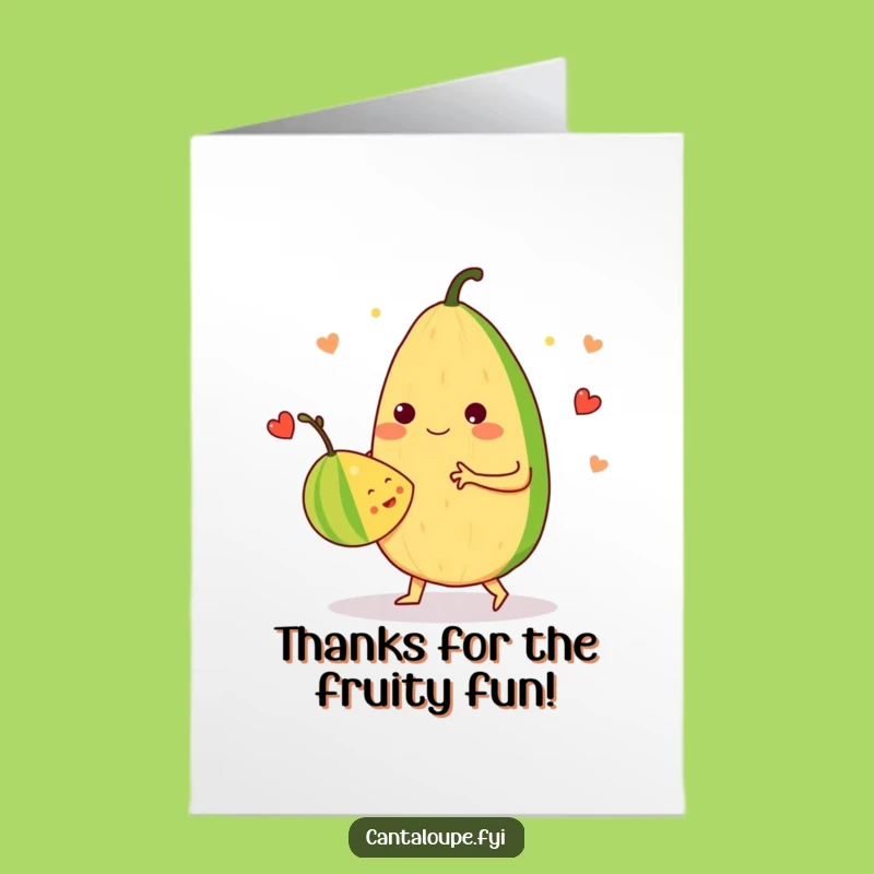 Free Printable Thank You Card: Fruity Dance Partners, Funny Downloadable Gift