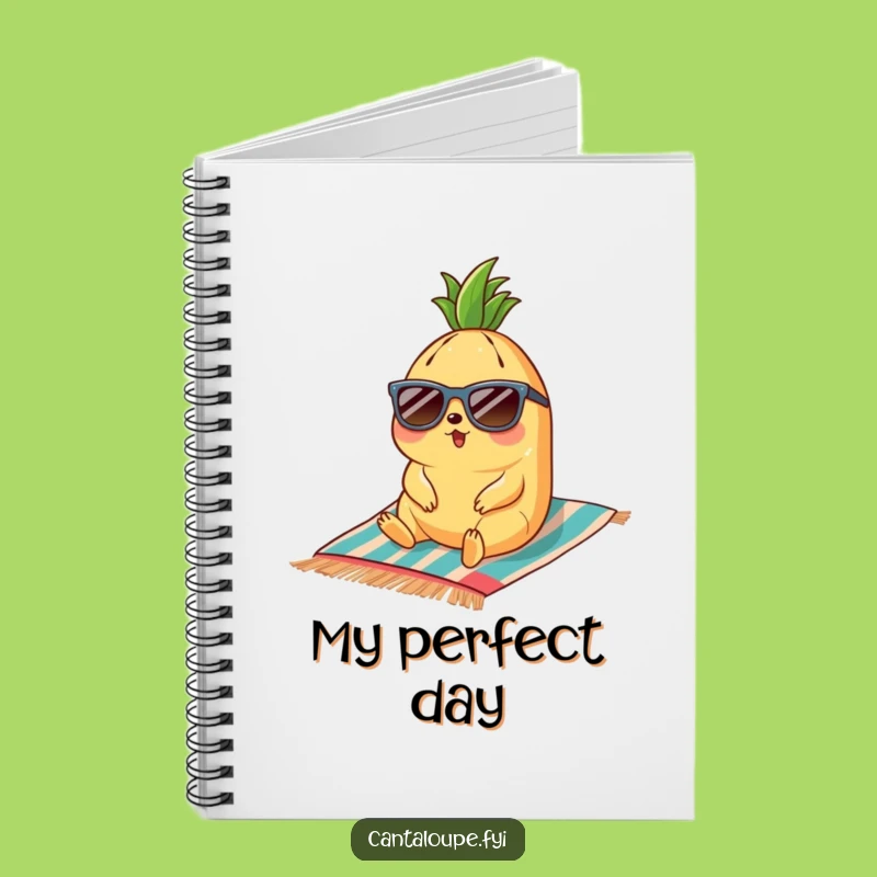 Funny Cantaloupe Beach Journal - Hilarious Notebook for Sunny Ideas