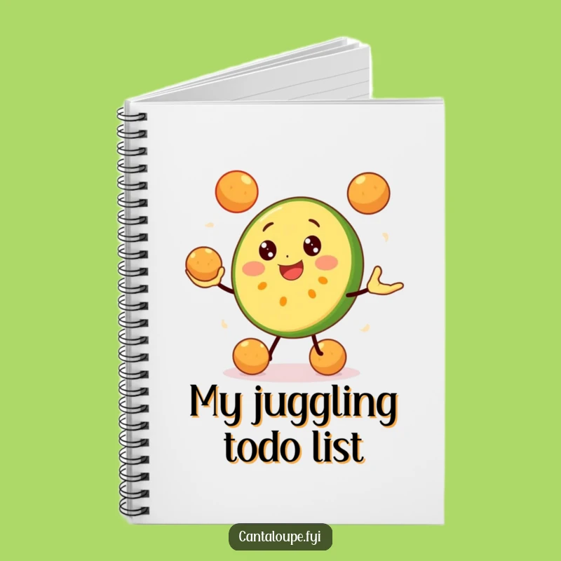 Funny Cantaloupe Juggling Notebook: Jolt Down Ideas with This Hilarious Fruit Character