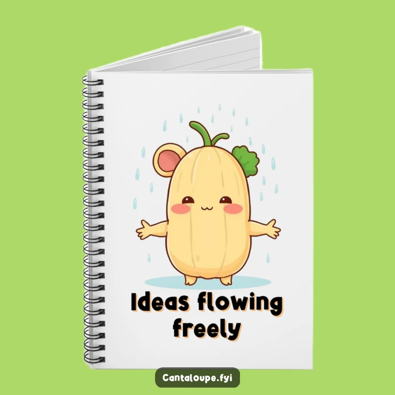 Funny Cantaloupe Rain Shower Notebook: Capture Thoughts in Gentle Calm