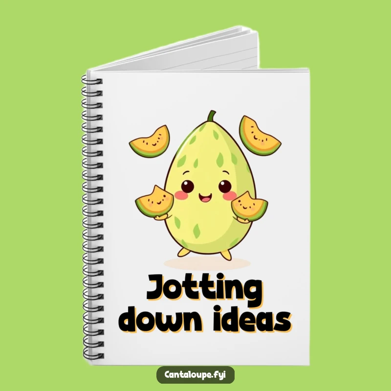 Funny Juggling Cantaloupe Notebook, Melon Artist Journal, Perfect Funny Gift