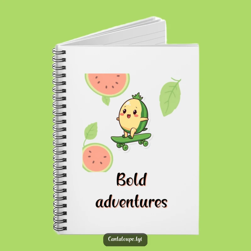 Funny Melon Skater Notebook: Cantaloupe's Watermelon Board, Perfect Gift for Riders!