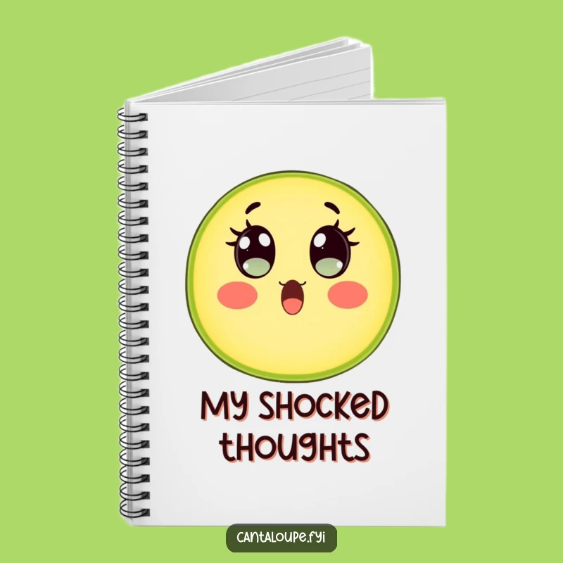 Funny Surprised Cantaloupe Notebook: Jot Down Your Reactions with This Hilarious Fruit Character