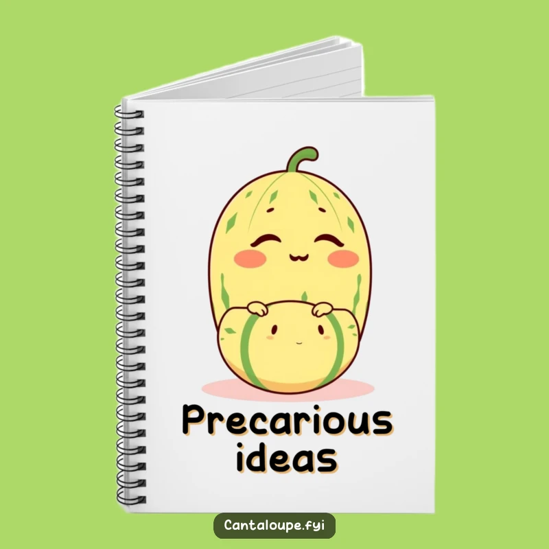 Funny Winking Cantaloupe Notebook - Balancing Act Journal