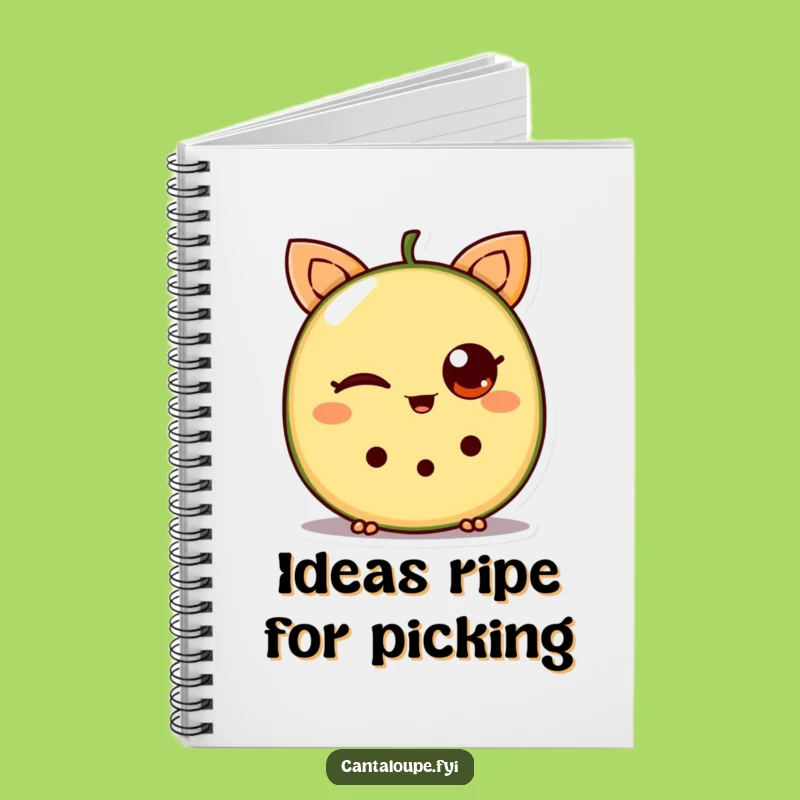 Funny Winking Cantaloupe Wedge Notebook: Hilarious Journal for Brillant Ideas Gift