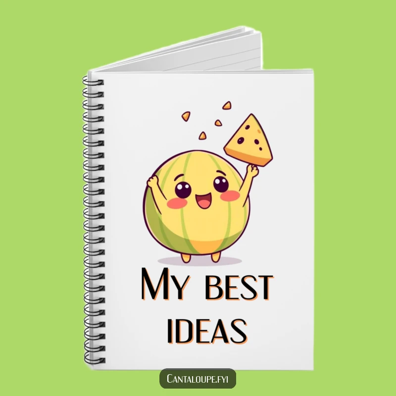 Funny Cantaloupe Notebook: Jot Down Ideas with Melon Merriment