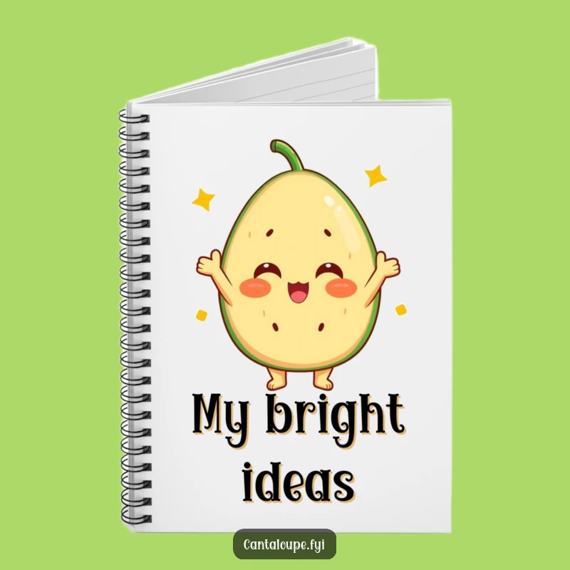 Funny Cantaloupe Cheer Notebook: Jot Down Ideas with Sunny Disposition Flair, Great Funny Gift