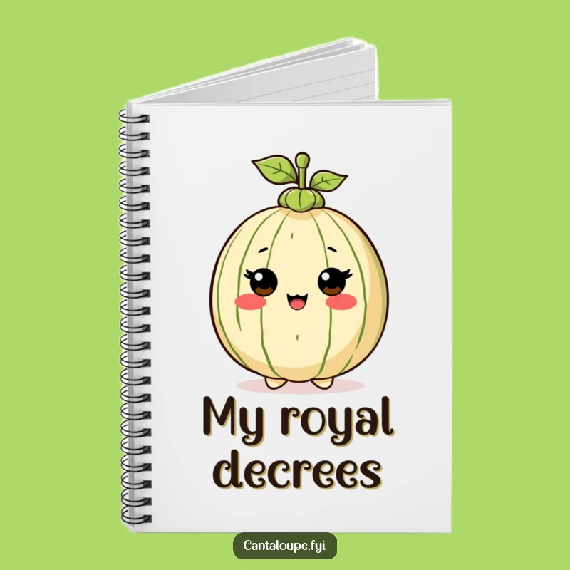 Funny Melon Hat Notebook - Cantaloupe Character Stylish Journal Gift