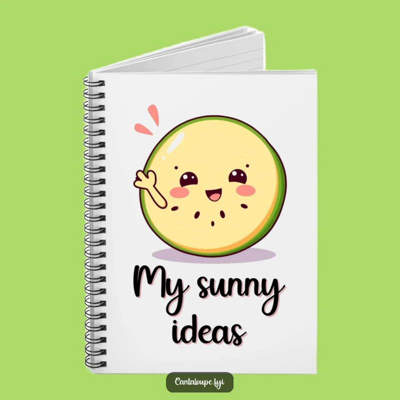 Funny Jolly Cantaloupe Notebook - Cheerful Fruit Character Journal