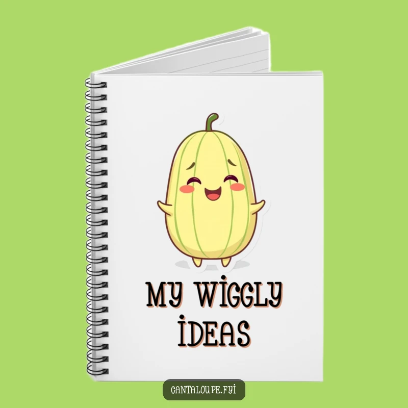 Funny Wiggling Cantaloupe Notebook - Journal Your Joyful Thoughts