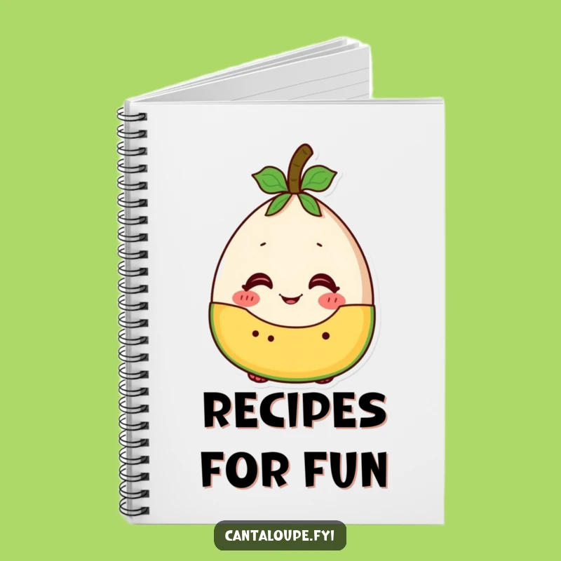 Funny Fruit Salad Cantaloupe Notebook - Excited Melon Journal