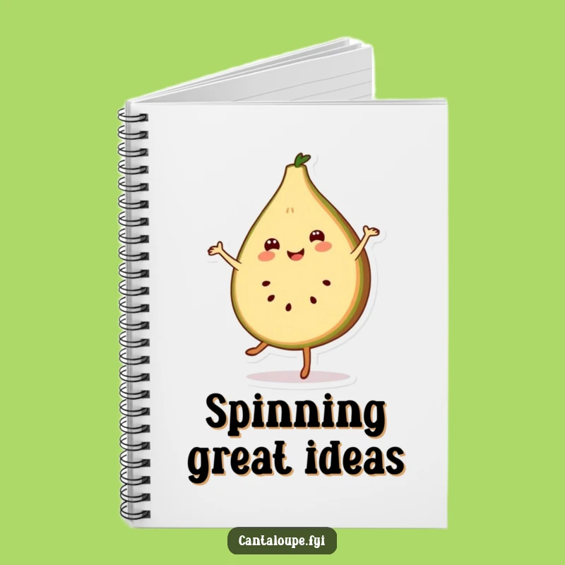 Funny Cantaloupe Pirouette Notebook - Journal Your Moves with Fruity Fun