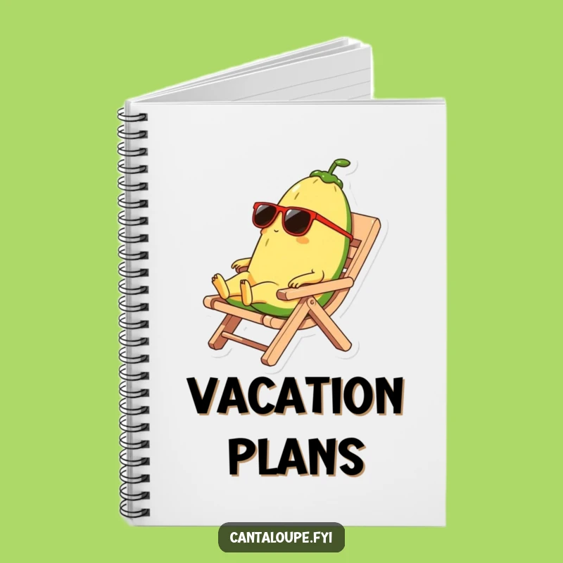 Funny Cantaloupe Notebook: Jot Down Ideas with Cool Melon Style