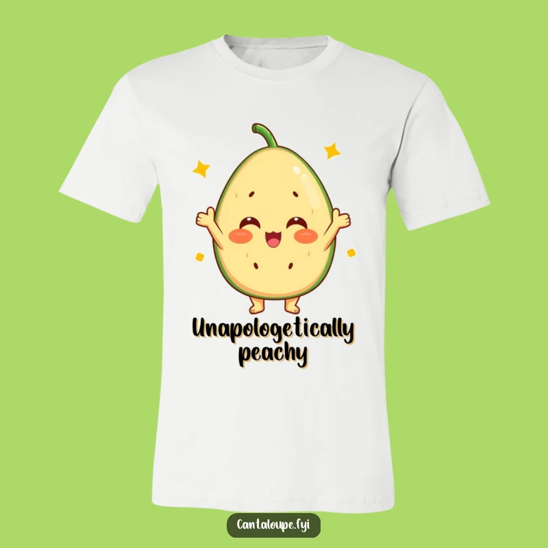 Funny Cantaloupe Cheer T-Shirt: Vibrant Sunny Disposition Tee, Ideal Funny Gift for Joyful Souls