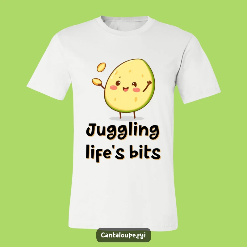 Funny Juggler Tee - Cheerful Cantaloupe Wedge, Express Your Talents Hilariously