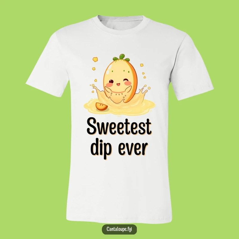 Funny Juicy Splash T-Shirt - Cantaloupe Character Summer Fun Tee Gift