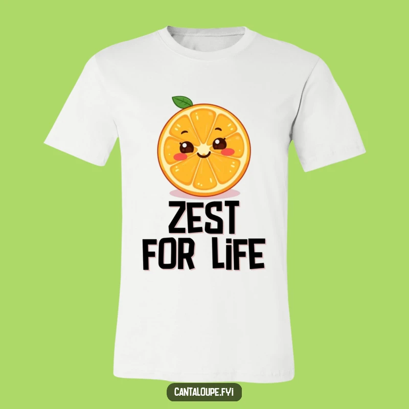 Funny Orange Grin T-Shirt: Cheerful Citrus Slice Tee, Awesome Funny Gift