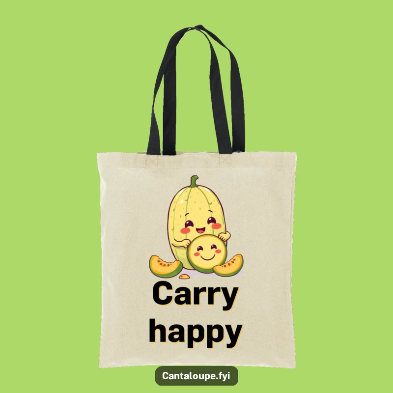 Funny Cantaloupe Tote Bag: Carry Your Art Supplies with Melon Merriment