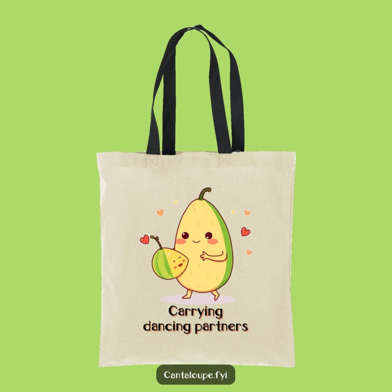 Funny Fruit Dance Tote: Cantaloupe Waltz Character Bag, Perfect Gift