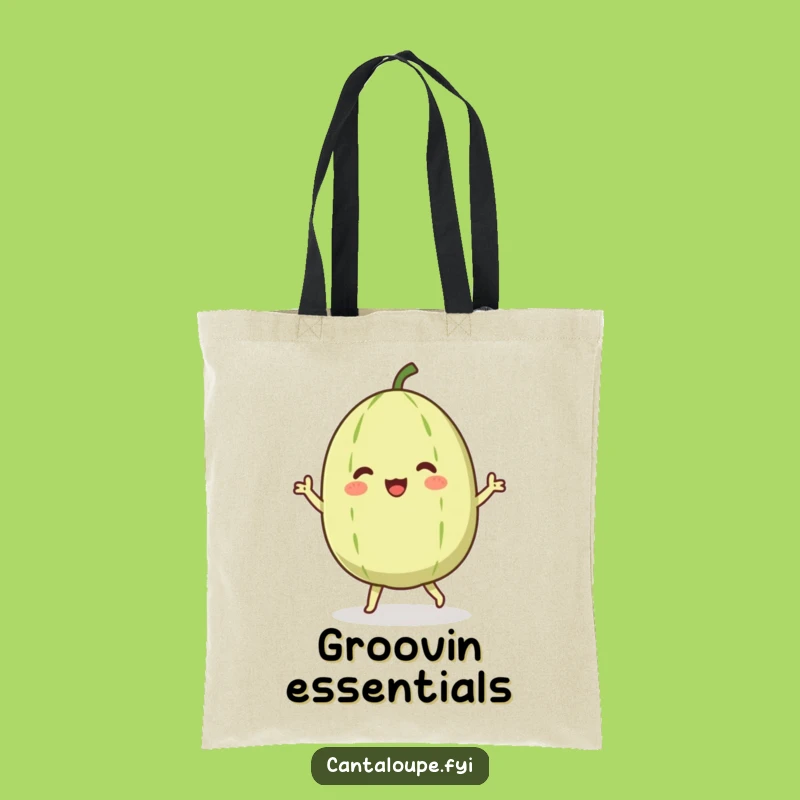 Funny Dancing Cantaloupe Tote Bag: Carry Your Essentials with Melon Merriment