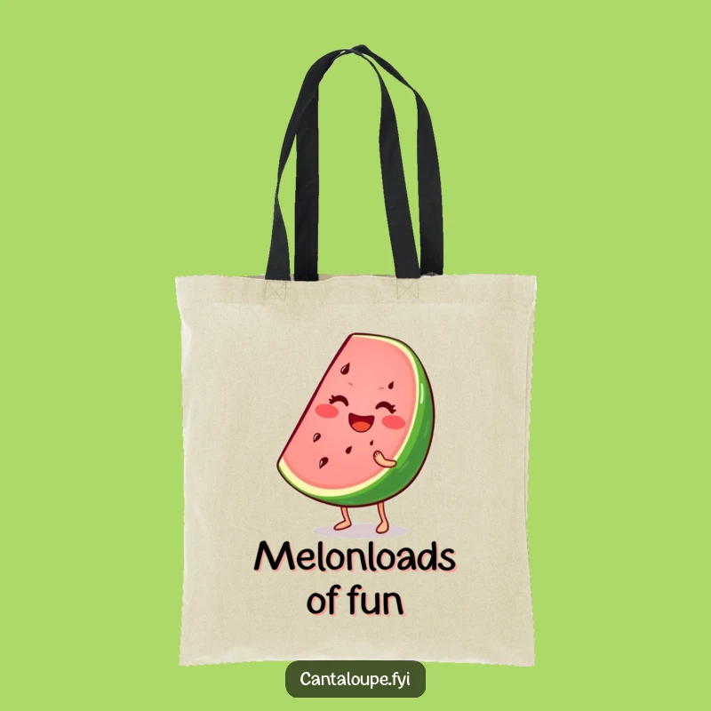 Funny Tote Bag: Wiggling Watermelon Wedge, Stylish Summer Accessory