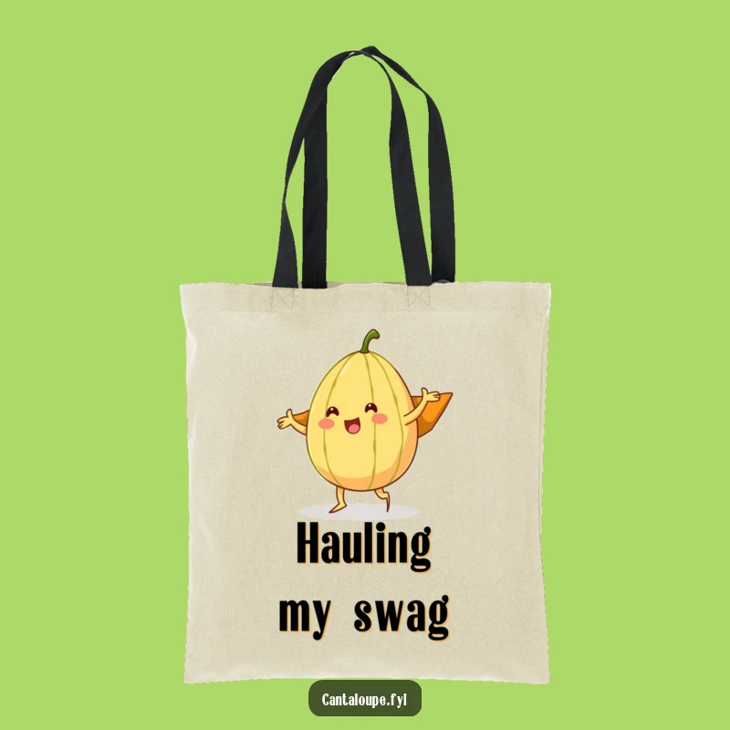 Funny Cantaloupe Dancer Tote Bag - Silly Rind Cape Fruit Carry-All