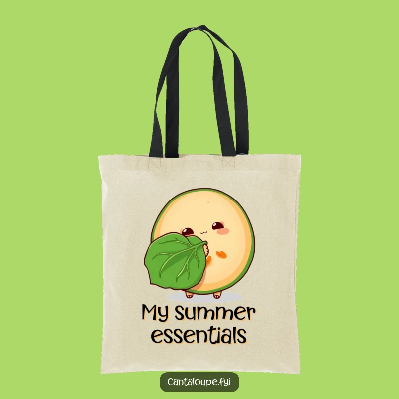 Funny Fanning Cantaloupe Slice Tote: Chic & Hilarious Carry-All Gift